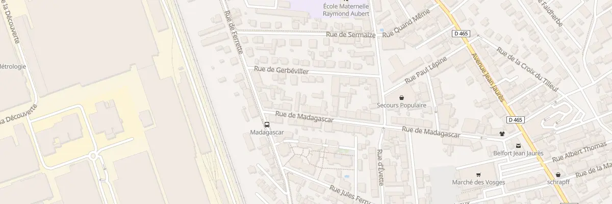 Plan du 36 Rue de Madagascar à Belfort