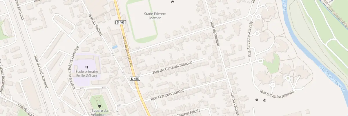 Plan du 16 Rue Mercier à Belfort