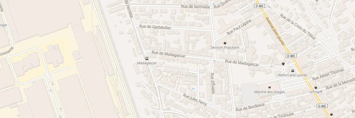 Plan du 35 Rue de Madagascar à Belfort