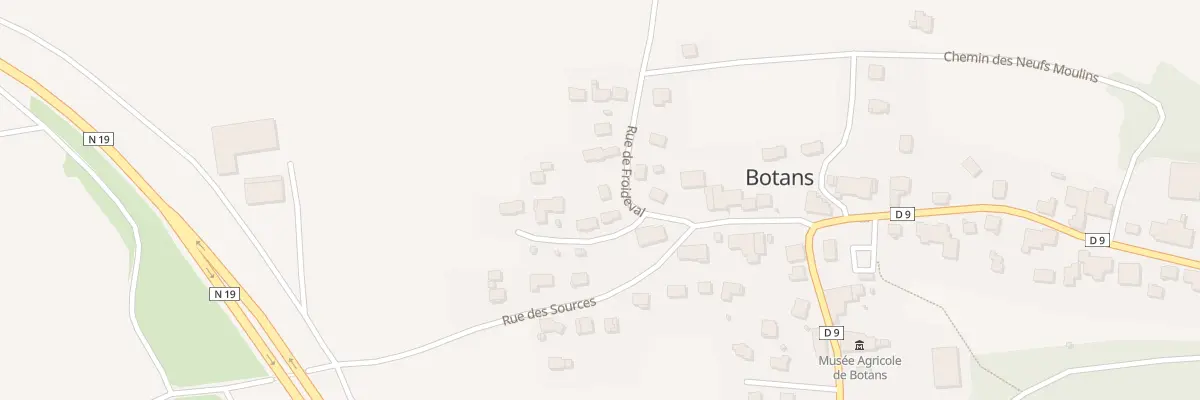 Plan du 1 Rue de Froideval à Botans