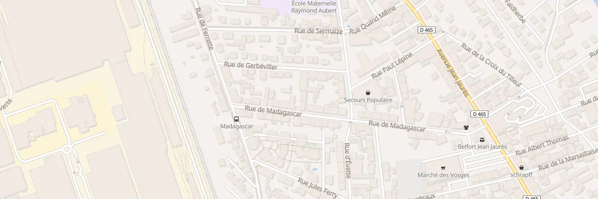 Plan du 30A Rue de Madagascar à Belfort