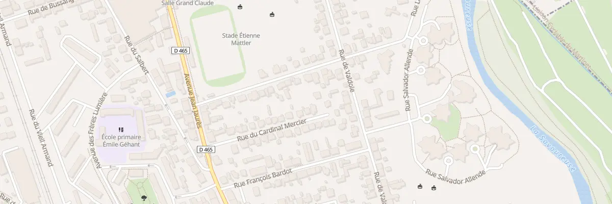 Plan du 8 Rue Mercier à Belfort