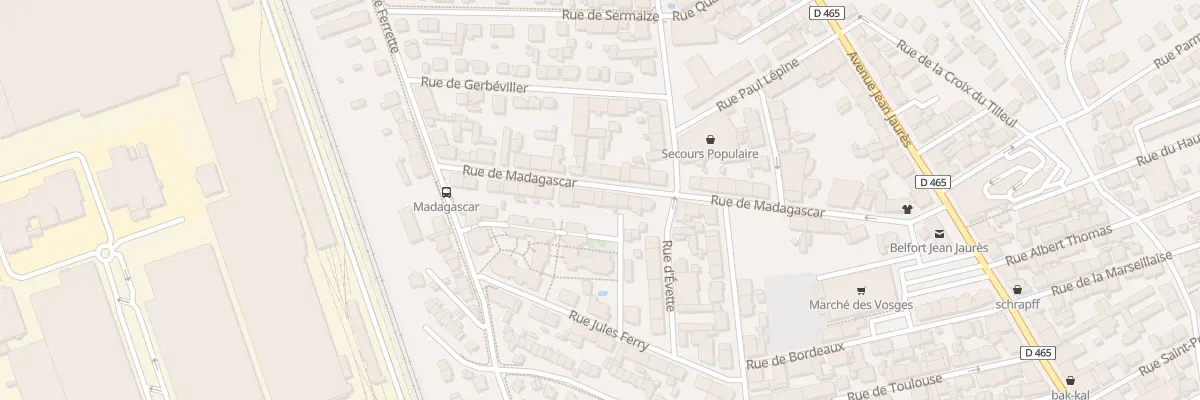 Plan du 27 Rue de Madagascar à Belfort