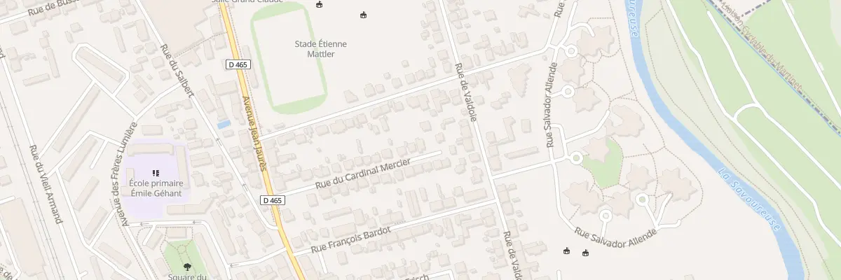 Plan du 6 Rue Mercier à Belfort