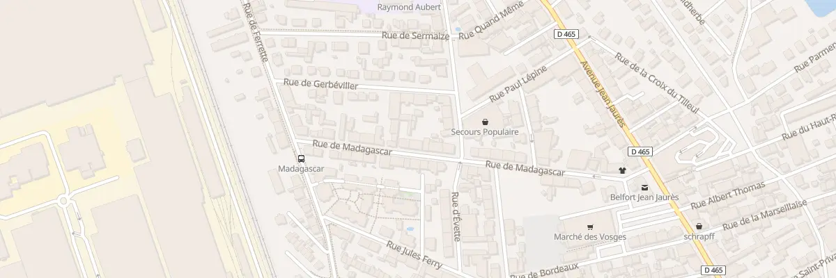 Plan du 26 Rue de Madagascar à Belfort