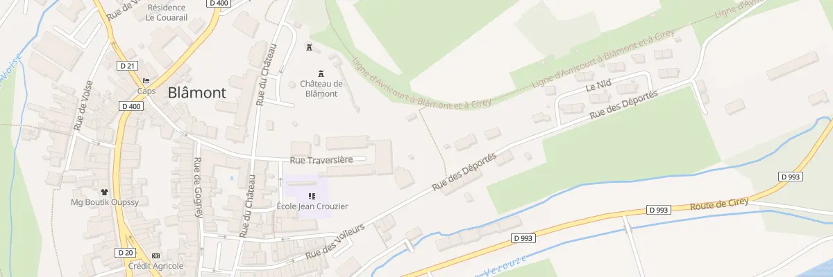 Plan du 9001 Rue des Deportes à Blâmont