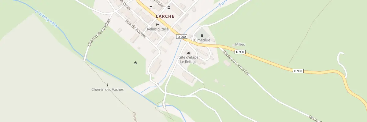 Plan du 5006 Le Village de Larche à Val d’Oronaye