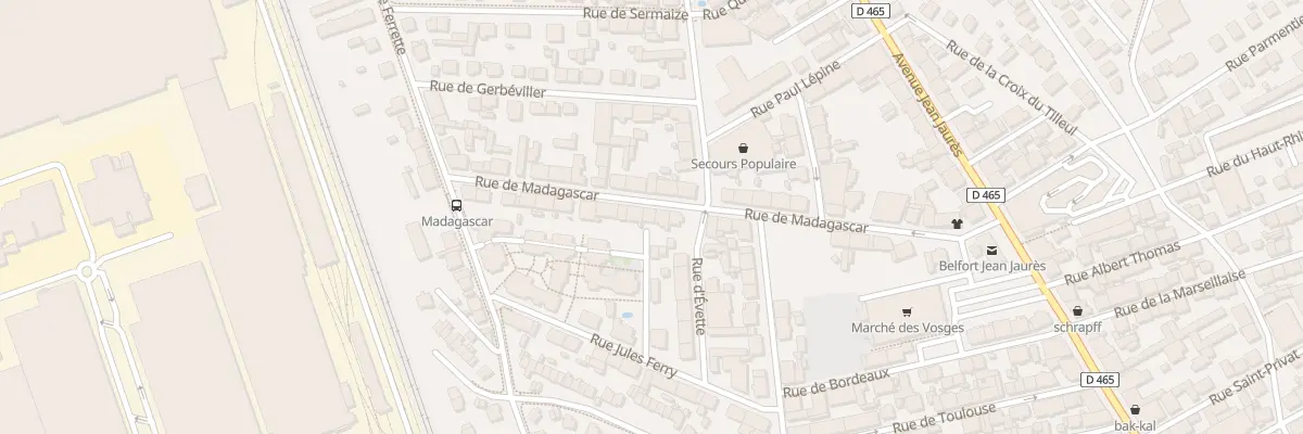 Plan du 23B Rue de Madagascar à Belfort
