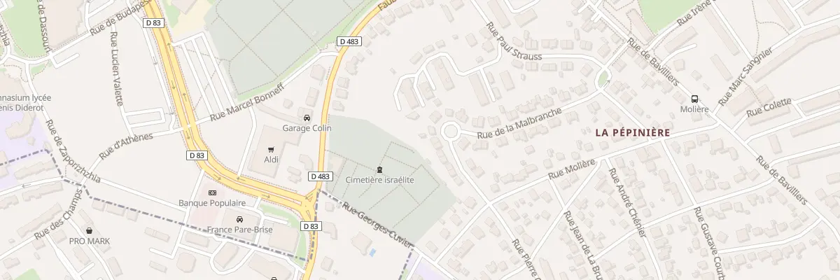 Plan du 50 Rue de la Malbranche à Belfort