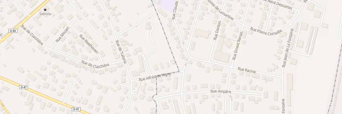 Plan du 2 Rue Alfred de Vigny à Bavilliers