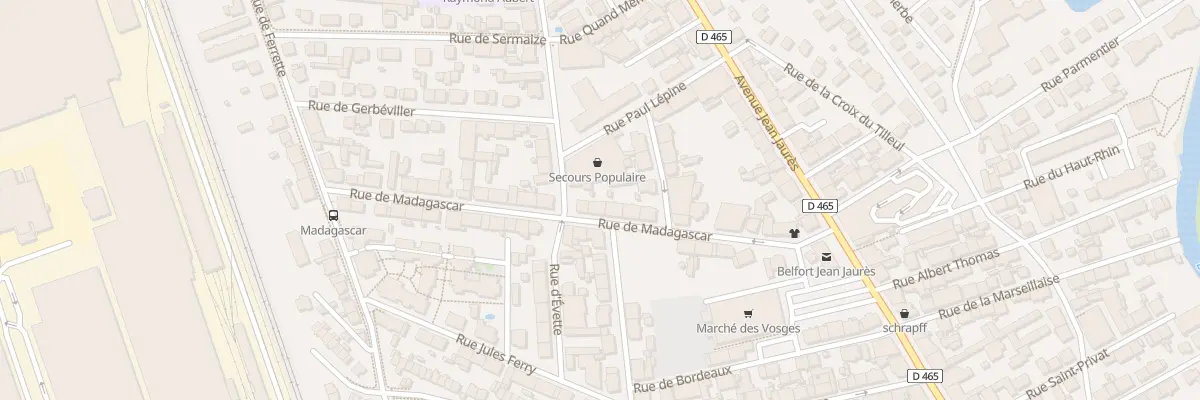 Plan du 18 Rue de Madagascar à Belfort