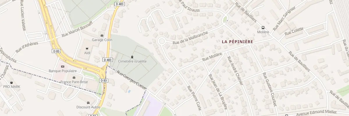 Plan du 45 Rue de la Malbranche à Belfort
