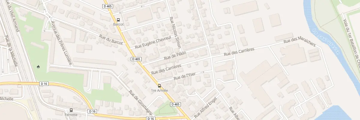 Plan du 9 Rue de Pékin à Belfort
