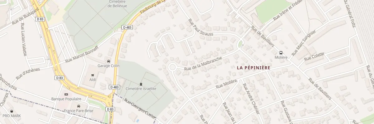 Plan du 34 Rue de la Malbranche à Belfort