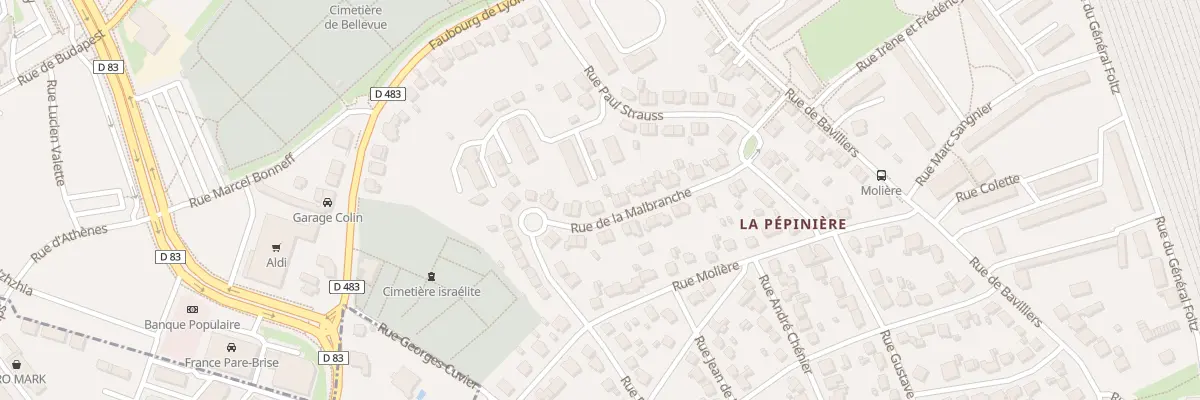 Plan du 30 Rue de la Malbranche à Belfort