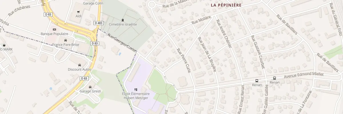 Plan du 2 Rue Paul Painlevé à Belfort