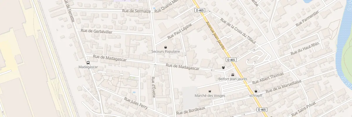 Plan du 14 Rue de Madagascar à Belfort