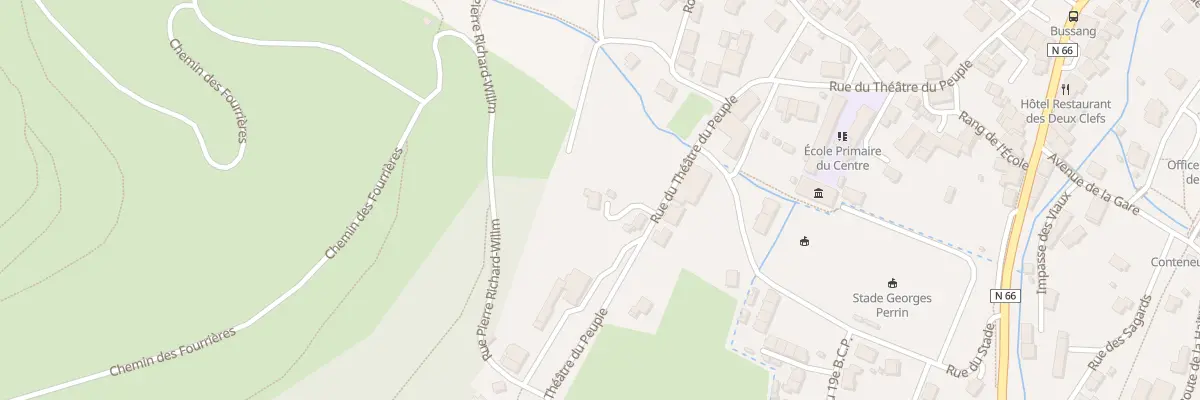 Plan du 28 Rue du Théâtre du Peuple à Bussang