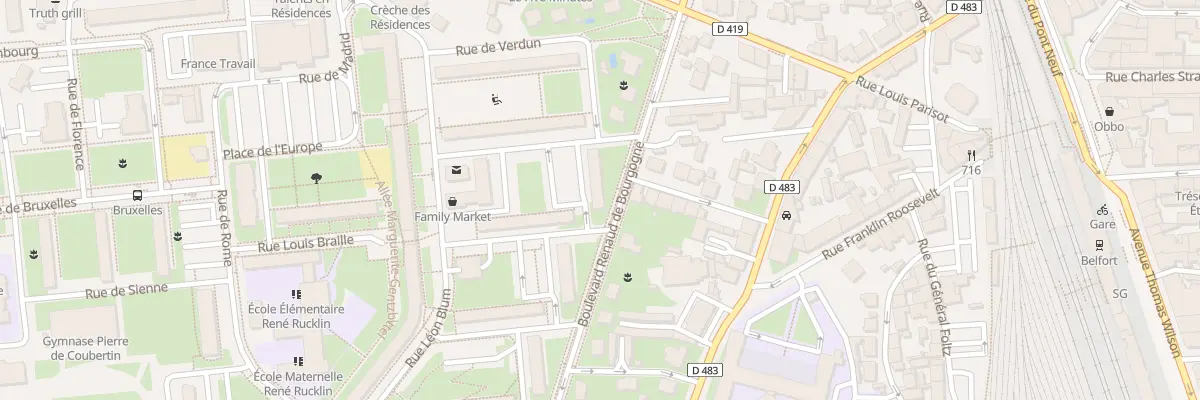 Plan du 12 Bd Renaud de Bourgogne à Belfort