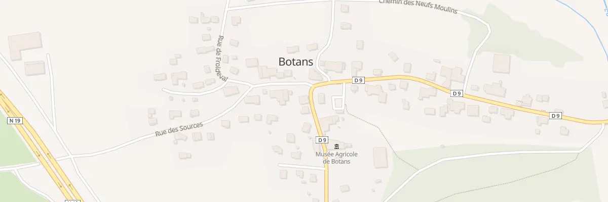 Plan du 2 Rue de Dorans à Botans