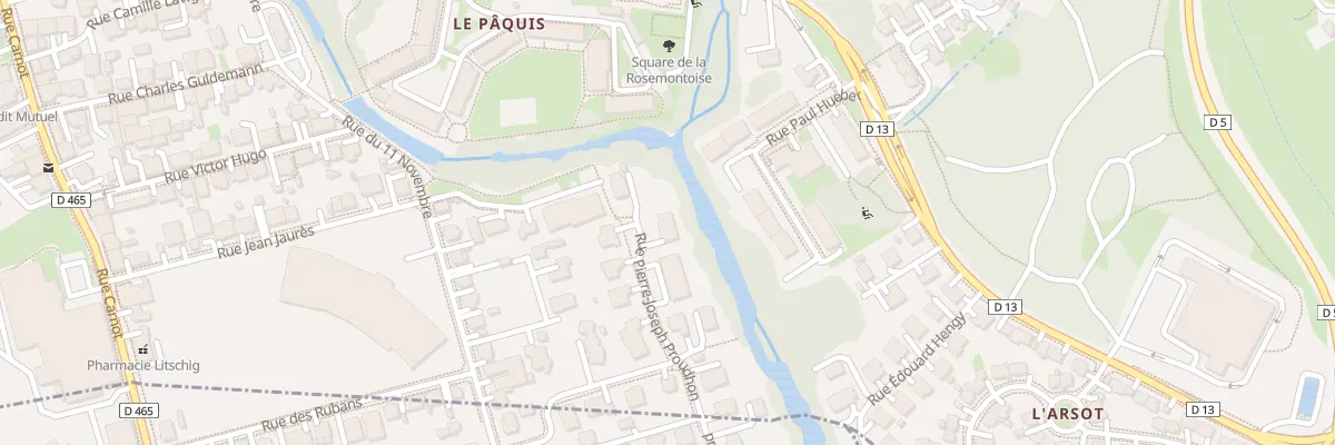 Plan du 16 Rue Pierre-Joseph Proudhon à Valdoie