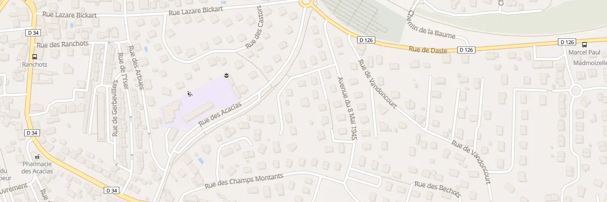 Plan du 3 Rue des Carrons à Audincourt