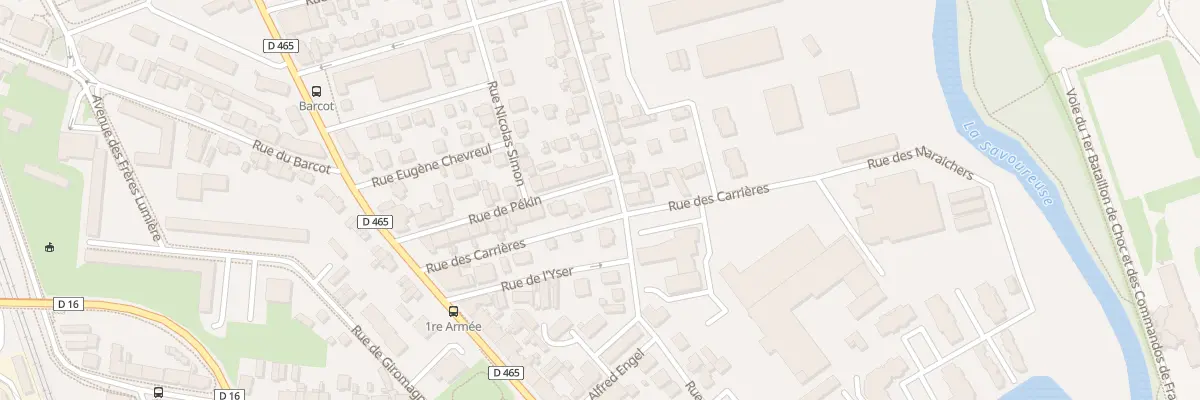 Plan du 1 Rue de Pékin à Belfort