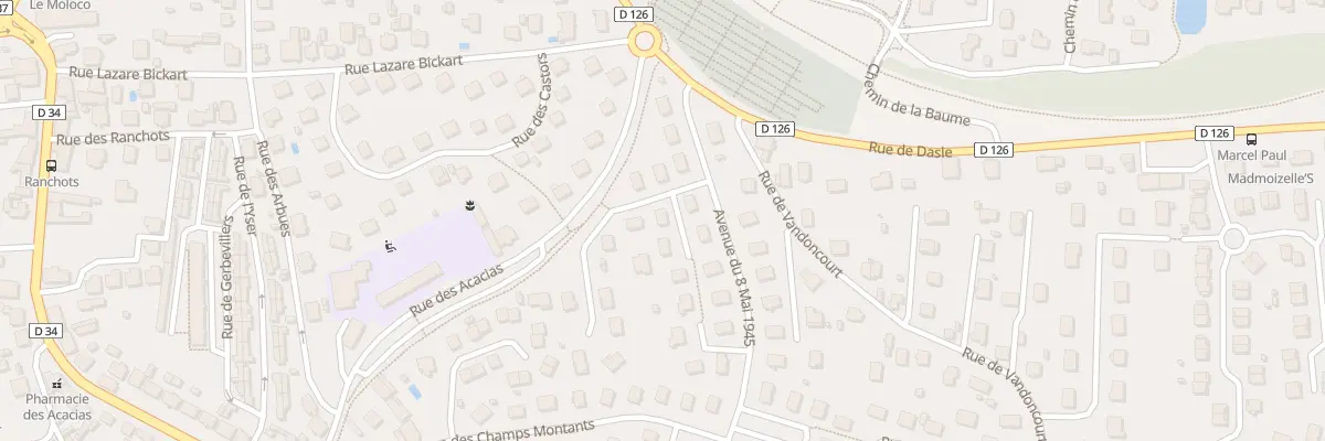 Plan du 6 Rue des Carrons à Audincourt