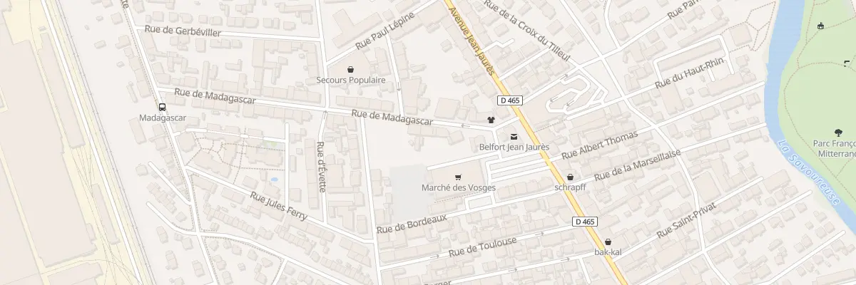 Plan du 7 Rue de Madagascar à Belfort