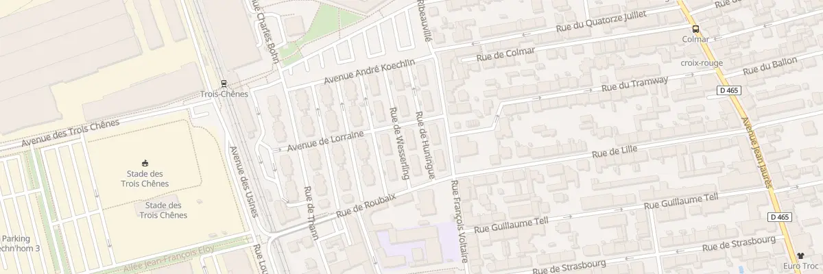 Plan du 9 Rue de Huningue à Belfort