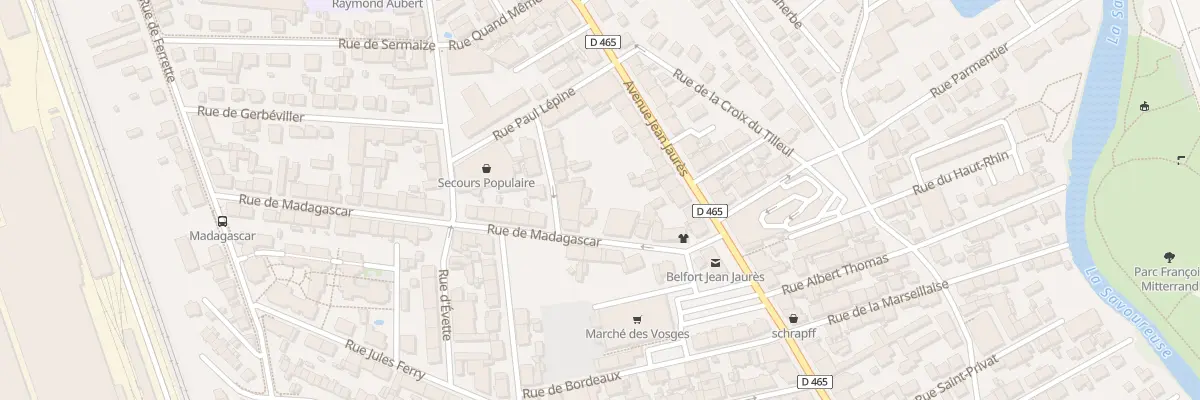 Plan du 8 Rue de Madagascar à Belfort