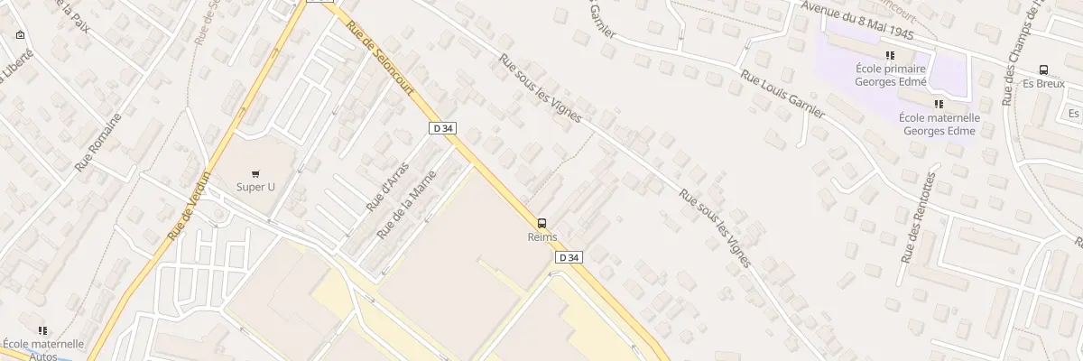 Plan du 93 Rue de Seloncourt à Audincourt