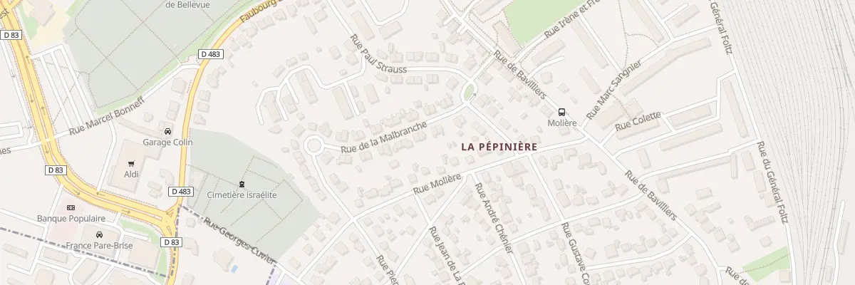 Plan du 17 Rue de la Malbranche à Belfort