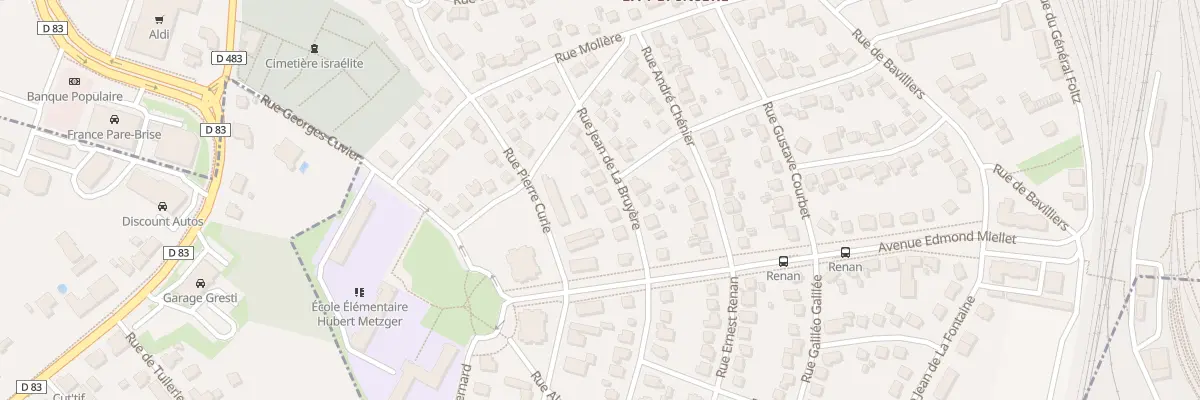 Plan du 7 Rue Jean de La Bruyère à Belfort