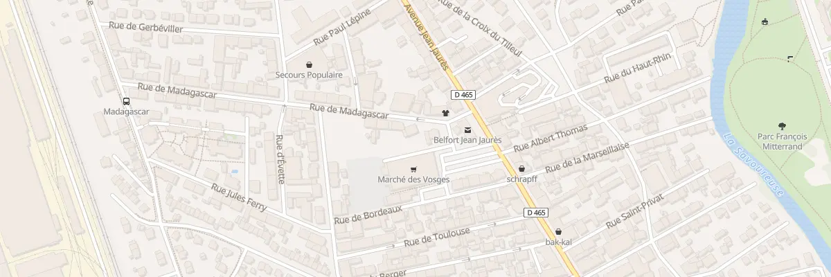 Plan du 3 Rue de Madagascar à Belfort