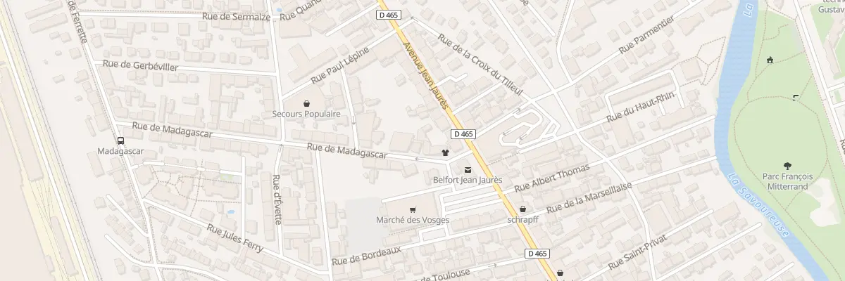 Plan du 4 Rue de Madagascar à Belfort