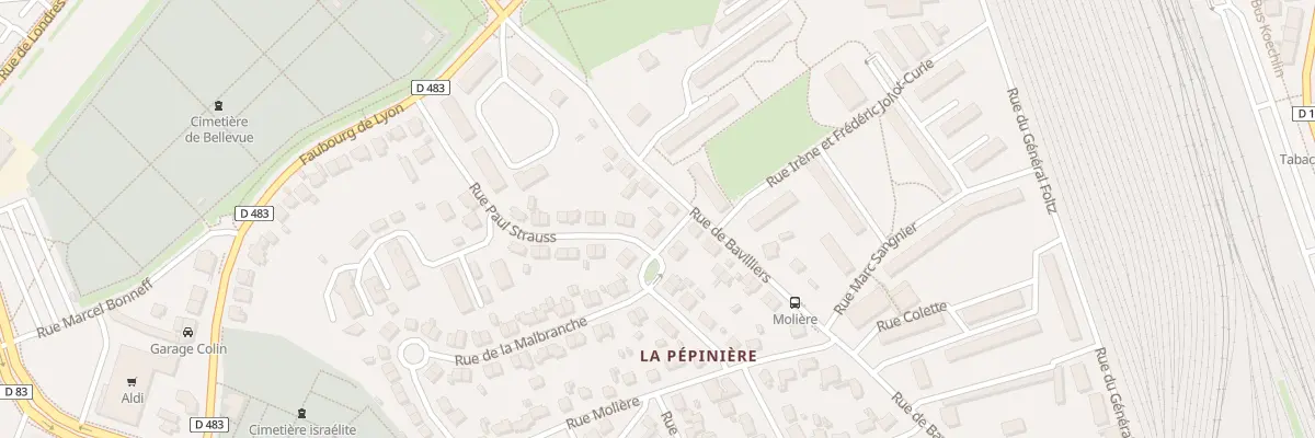 Plan du 2 Rue de la Malbranche à Belfort