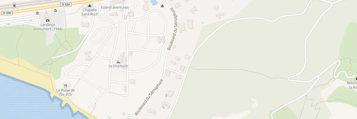 Plan du 205 Bd du Sémaphore à Saint-Raphaël