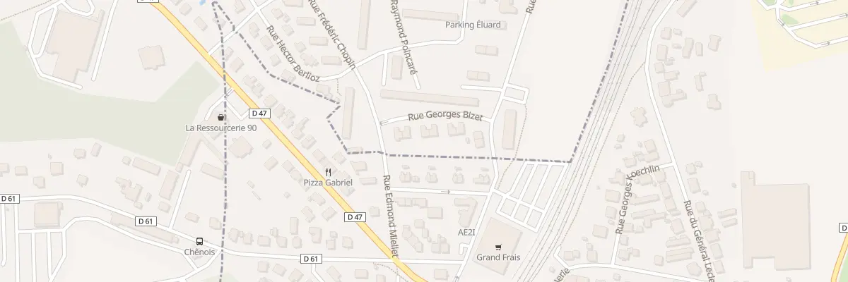 Plan du 7 Rue Georges Bizet à Belfort