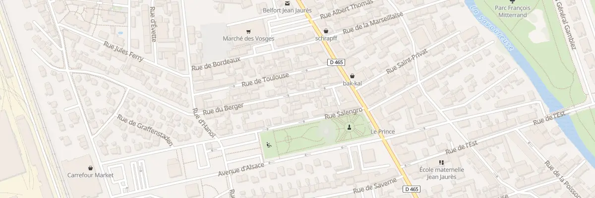 Plan du 9 Rue du Berger à Belfort