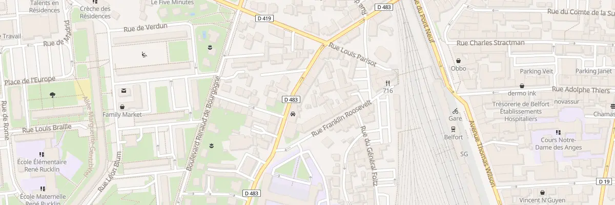 Plan du 13 Fg de Lyon à Belfort