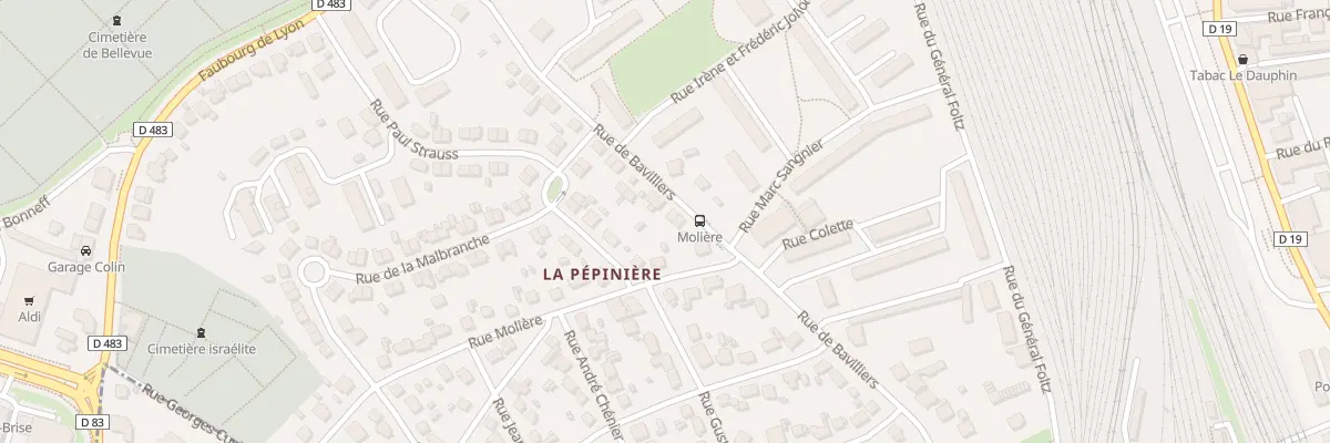 Plan du 21 Rue de Bavilliers à Belfort