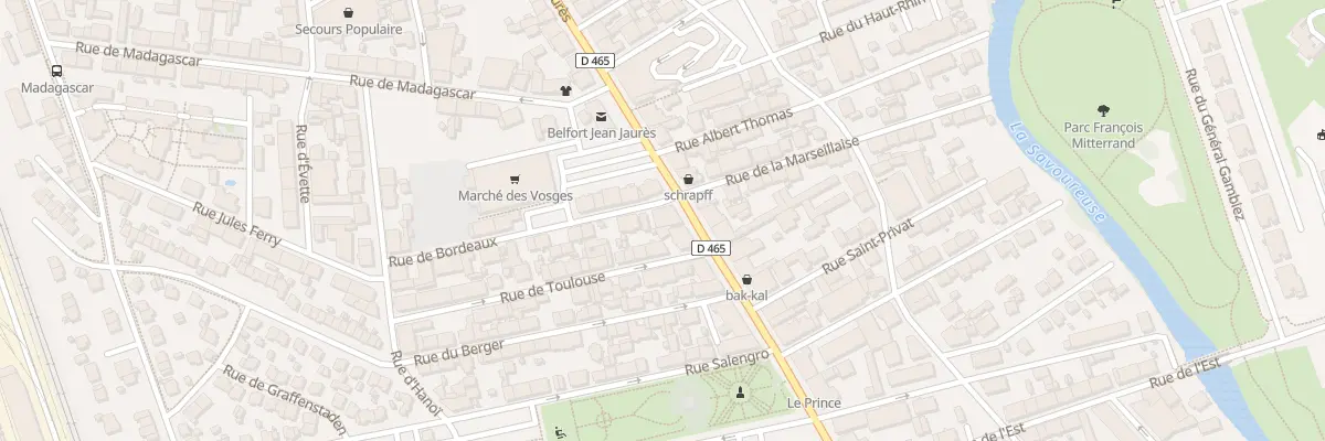 Plan du 1 Rue de Bordeaux à Belfort