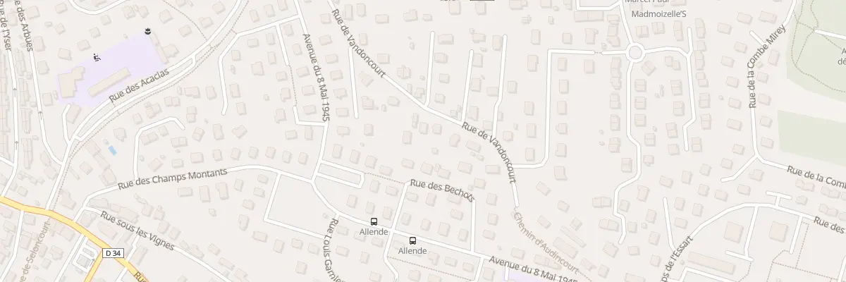 Plan du 12 Rue de Vandoncourt à Audincourt