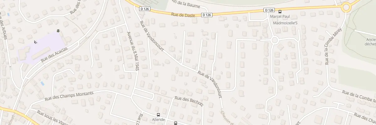 Plan du 9 Rue de Vandoncourt à Audincourt