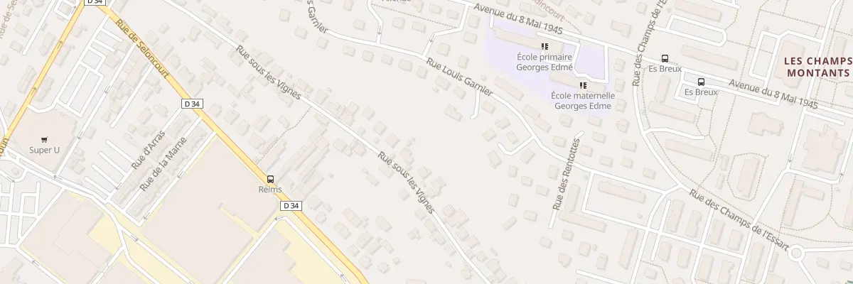 Plan du 33 Rue sous les Vignes à Audincourt