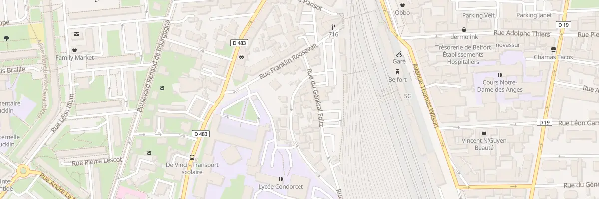 Plan du 5 Rue du General Hoche à Belfort