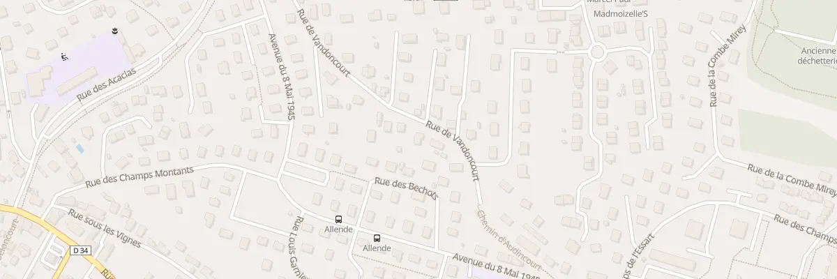 Plan du 16 Rue de Vandoncourt à Audincourt