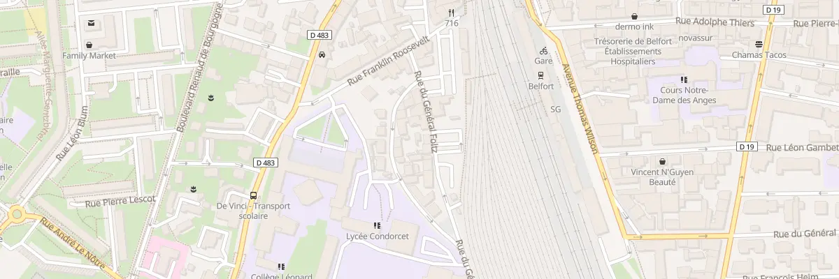 Plan du 12 Rue du Général Foltz à Belfort