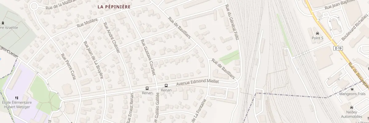 Plan du 3 Rue Jean-Jacques Rousseau à Belfort